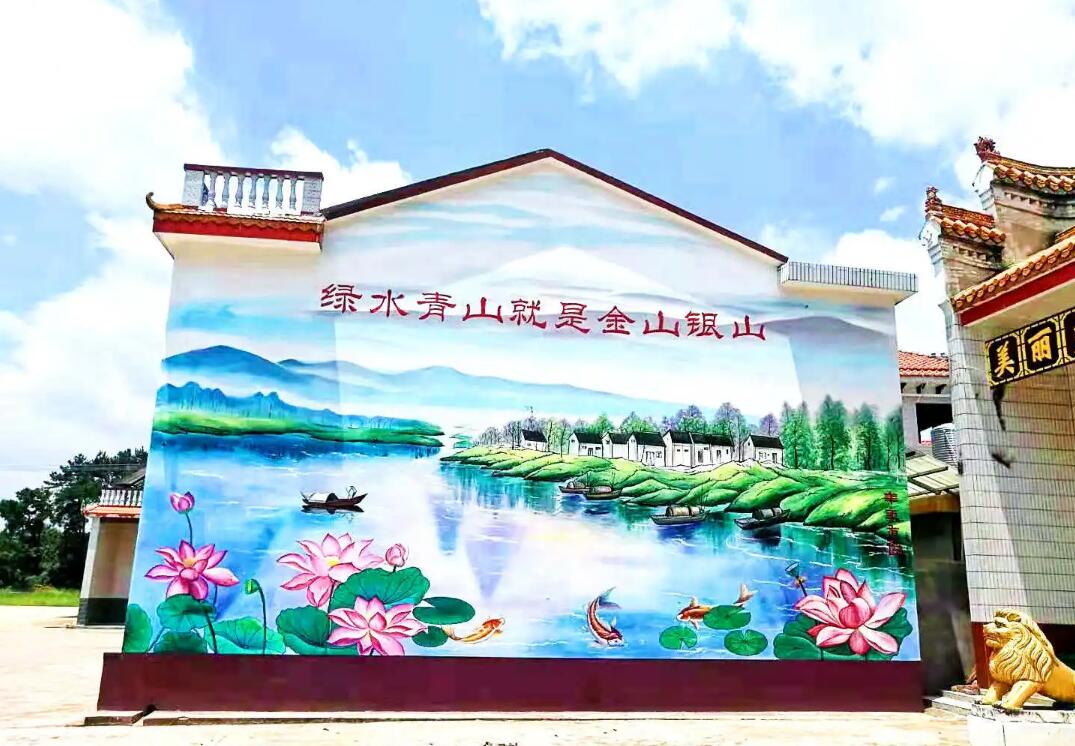 六盘水美丽乡村楼房墙体彩绘